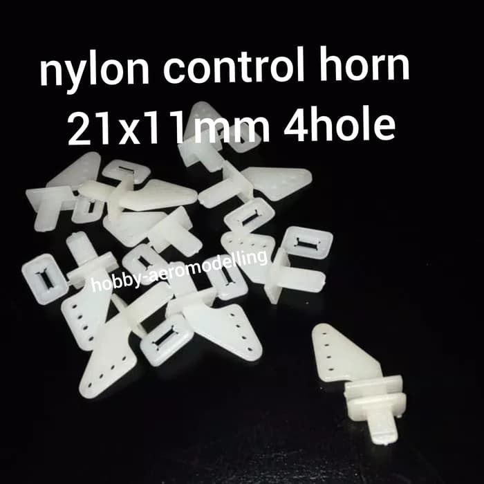 Nylon Control Horn 21x11mm (10pcs) - Click Image to Close